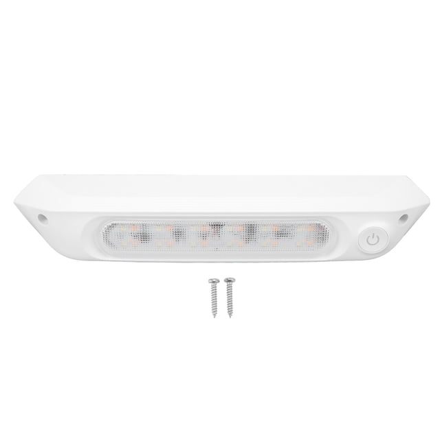 Tira de luces LED para uso general, de color blanco, resistente al agua, de 8 W y dos colores, para toldos de vehículos recreativos, yates y caravanas