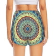 thumbnail image 2 of Lsque Round Mandala1 Printed Women's Running Shorts with Liner Pockets,Elastic Quick Dry Workout Athletic Gym Yoga Shorts,Womens High Waist Shorts-Large, 2 of 9
