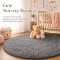 thumbnail image 6 of SANMADROLA Soft Modern Shaggy Area Rug, 4' x 4', Non-Slip Plush Fluffy Furry Carpet, 6 of 9
