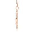thumbnail image 2 of ANGARA Natural Classic Diamond Cat Pendant in 14K Rose Gold for Women (Size-1.3mm | Color-K | Clarity-I3) | April Birthstone, Birthday, Anniversary, Jewelry Gift for Women | Natural Diamond Necklace, 2 of 8