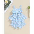 thumbnail image 6 of Aojekbee Baby Girls Summer Shorts Sets Sleeveless Daisy Print Bow Cami Tops PP Shorts Sets, 6 of 10