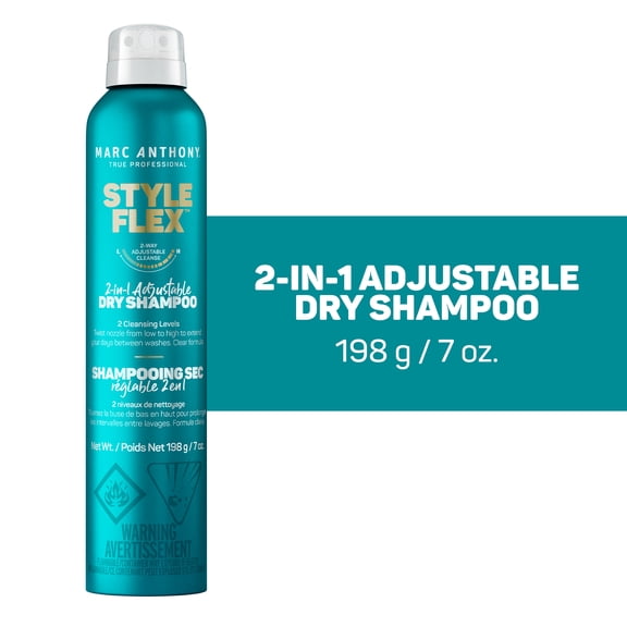 Marc Anthony True Professional Style Flex 2-in-1 Adjustable Dry Shampoo, for All Hair Types, 7 oz
