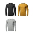 thumbnail image 3 of FashionOutfit Men's Causal Solid Basic 100% Ring Spun Cotton Long Sleeve T-shirt, 3 of 4