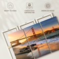 thumbnail image 6 of Elephant Stock Sunset At Golden Gate Bridge Wall Art - Horizontal Multi Panel Canvas - Living Room Wall Decor - Architecture Multi Panel - Orange And Teal Decor - 74" x 48", 6 of 8