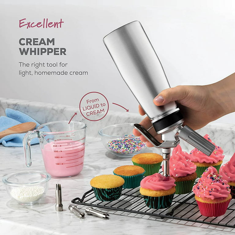 500ml Ice Cream Maker Aluminum Cream Whipper Whipped Cream