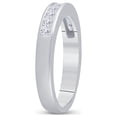 thumbnail image 4 of Diamond Princess 14kt White Gold Womens Princess Diamond Wedding Band 1/2 Cttw Size 8, 4 of 4