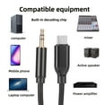 thumbnail image 4 of Cable De Sonido USB C A 3,5 Mm, Cable Estéreo HiFi Plug And Play Tejido Tipo C A AUX Macho Con Rendimiento DAC Premium, Flexible Y Duradero, Amplia Compatibilidad Para, 4 of 7