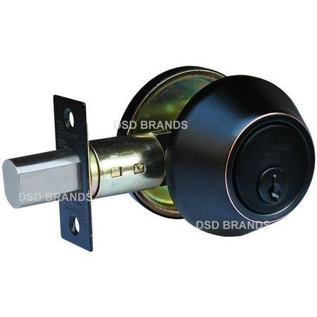 Constructor Deadbolt Entry Door Lock Set with Single Cylinder Oil Rubbed Bronze