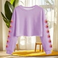 thumbnail image 4 of Camisetas de Manga Larga de las Mujeres Moda Impresa Suelta Casual Cuello Redondo Suéter Deportivo Top Se Ajusta Fiel Al Tamaño, 4 of 5