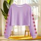 thumbnail image 5 of Camisetas de Manga Larga de las Mujeres Moda Impresa Suelta Casual Cuello Redondo Suéter Deportivo Top Se Ajusta Fiel Al Tamaño, 5 of 5