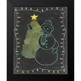thumbnail image 2 of Popp, Grace 15x18 Black Modern Framed Museum Art Print Titled - Chalkboard Snowman I, 2 of 5