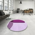 thumbnail image 4 of Ahgly Company Machine Washable Indoor Rectangle Transitional Medium Violet Red Pink Area Rugs, 7' x 10', 4 of 7