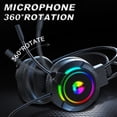 thumbnail image 3 of 2X Gaming Headset 7.1 Stereo Surround Bass Headset Computer Gaming Console with Microphone RGB Headset, 3 of 8