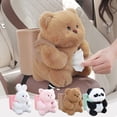 thumbnail image 1 of Birdeem Car Tissue Box, Armrest Box, Trash Can, Space-Saving, Easy Access, Brown/Black/White/Pink, 1 of 7