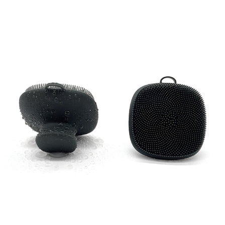 RAGUPEL Silicone Face Scrubber for Men and Women, Facial Cleansing Brush, Manual Waterproof Cleansing Skin Care Face Brush for Exfoliating (Black)