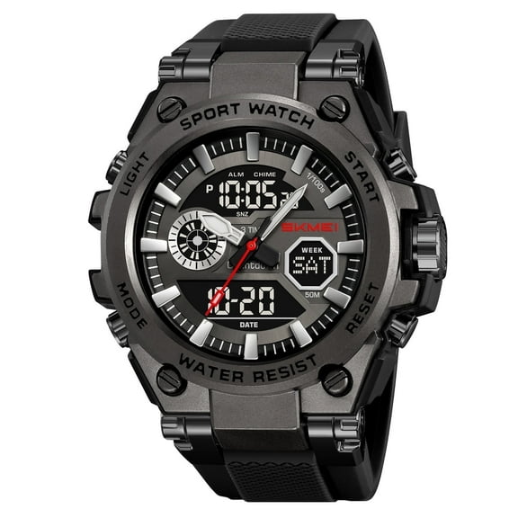 Men's Watches Outdoor Sports Waterproof Military Watch Tactical Digital Analog Wrist Watch Date Multi Function Led Large Face Alarm Stopwatch for Man