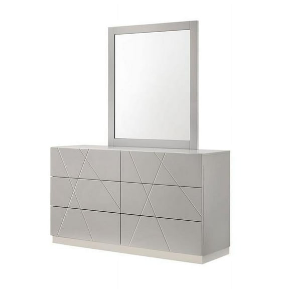 Naples Dresser & Mirror, Grey