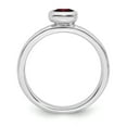 thumbnail image 2 of Sterling Silver Stackable Expressions Cushion Cut Garnet Ring - Size 10, 2 of 3