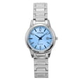thumbnail image 1 of Citizen Elegance Stainless Steel Light Blue Dial Eco-Drive FE1241-71L Women's Watch, 1 of 3