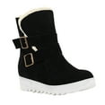 thumbnail image 2 of Tejiojio Fall Clearance Snow Boots Autumn And Winter Round Toe Fashion Warm Furry Short Boots Large Size Boots Women's Boots, 2 of 7