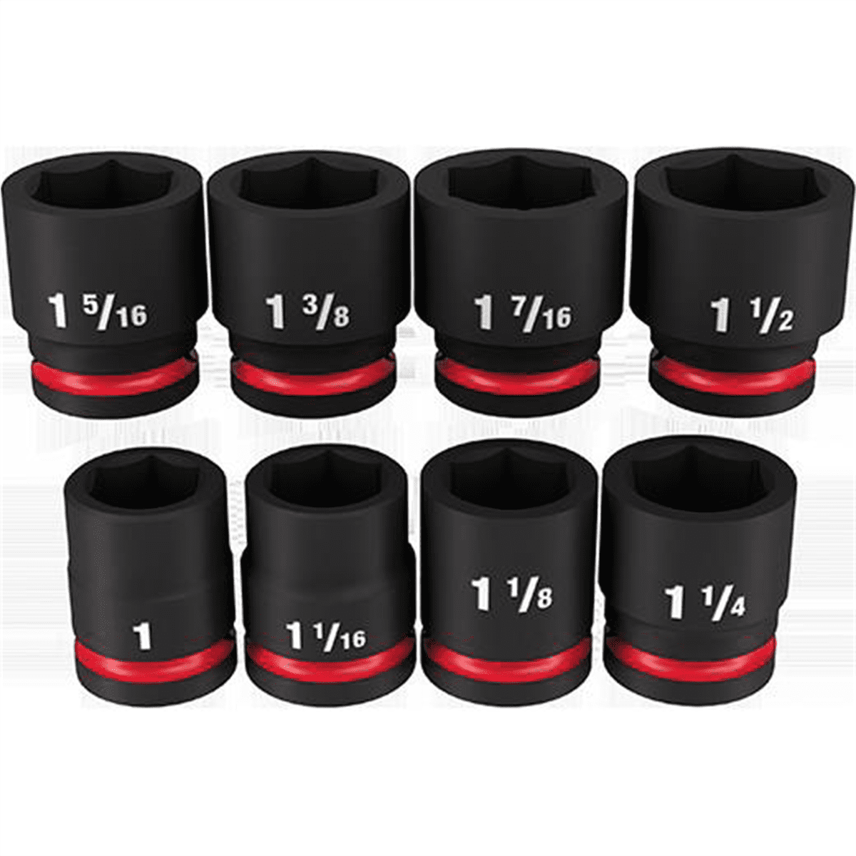 Milwaukee Tool 8PCSHOCKWAVE Impact Duty 3/4" Drive SAE Standard 6 Point Socket Set