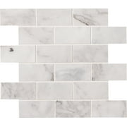 Calacatta Cressa 12 in. x 12 in. x 10 mm Honed Marble Mesh-Mounted Mosaic Tile (9.8 sq. ft. / case)