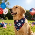 thumbnail image 2 of Patriotic 4th of July Dog Bandana, American Flag Dog Bandanas Triangle Bibs Scarf for Medium and Small Dogs, 2 of 6