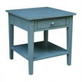 thumbnail image 2 of International Concepts Solid Wood Spencer Blue End Table, 2 of 12