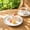 White#2, variant on XiYing Plastic Dinner Plates Set Of 1 | Nordic Style Textured Stone Look Serving Plate for Everyday Meals | 23Cm Durable Household Dishware for Family Dining|Casual Gatherings|and Special Occasions