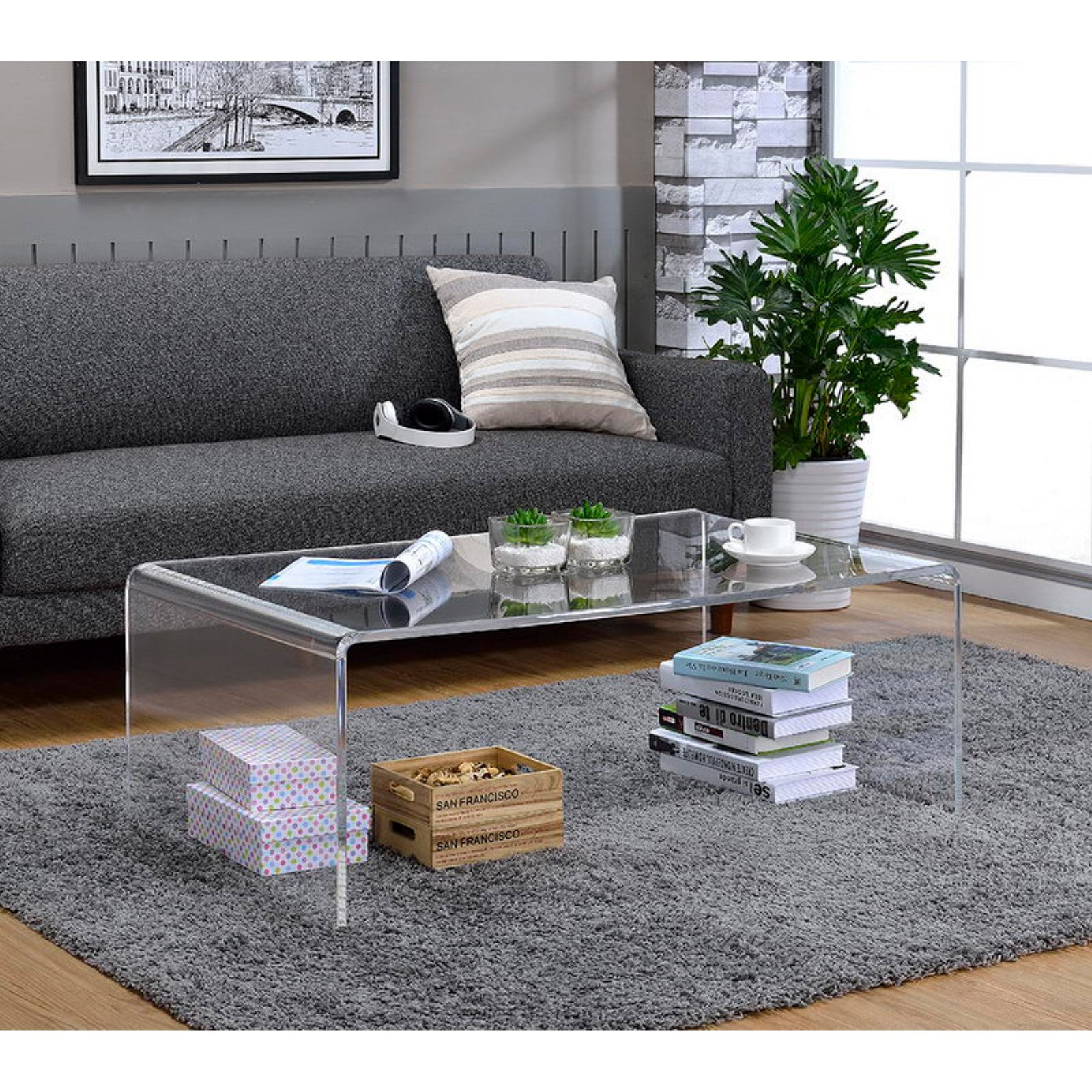 fox hill trading acrylic coffee table