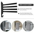thumbnail image 5 of HOMEMAXS Metal Hand Towel Holder Bathroom Stand Mount Rack Black, 5 of 8