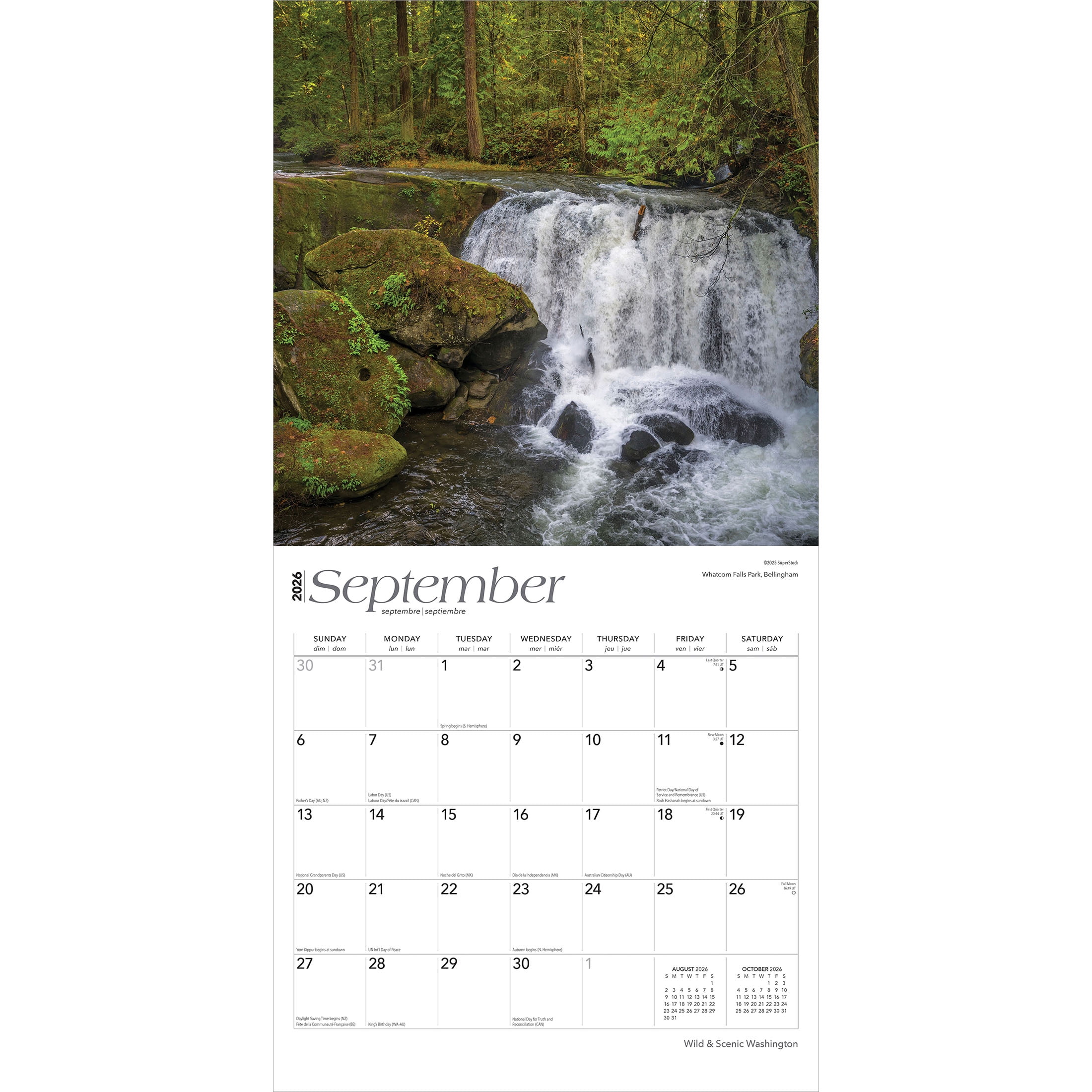 Washington Wild & Scenic | 2026 12x24" (Hanging) Wall Calendar | BrownTrout