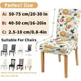 thumbnail image 3 of Large Fall Dining Room Chair Cover Set of 6, Stretch Parsons Chair Cover, Autumn Pumpkin Farmhouse Kitchen Chair Seat Cover Protector for Party Family Ceremony Decor, 3 of 6