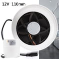 thumbnail image 3 of 4.3" Booster Blower Exhaust Ducting Vent Fan Inline Duct Fan Air Cooling 12V, 3 of 10