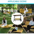 thumbnail image 4 of Porch Swing Cushions,Outdoor Cushions 3 Seater Replacement with Backrest, Waterproof Thickened Bench Cushion with Ties for Porch, Patio,Outdoor, Backyard and Garden (Beige Yellow 60 * 40 in), 4 of 8