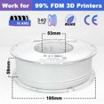 thumbnail image 4 of Filamento para impresora 3D YXPOLYER PLA, apto para uso alimentario, 1,75 mm, 1 kg, blanco, 4 of 6