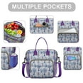 thumbnail image 2 of Night Owl Insulated Lunch Box – Large Leakproof Cooler Tote with Cute Snowy Owl Pattern, Foldable and Portable for Work, School, or Picnic, 2 of 7