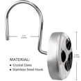 thumbnail image 3 of Grunge Paw Footprint Shower Curtain Hooks Round Crystal Glass, Set of 12 Shower Curtain Rings - Shower Hooks for Curtain Shower Rings, 3 of 4