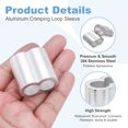 thumbnail image 3 of Uxcell Aluminum Crimping Loop Sleeve, Double Hole Cable Ferrule for Rope 1/2"(12mm), 3 of 7