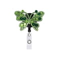 thumbnail image 1 of Daisyyozoid Leather Hot Drill Butterfly Retractable Easy-to-pull Buckle Rhinestone Color Butterfly Easy-to-pull Keychain Document Buckle, 1 of 1