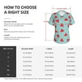 thumbnail image 4 of Uemuo Watermelon Printed Women's Classic V-Neck T-Shirt - Soft, Breathable, Moisture-Wicking, Perfect for Casual, Office, Travel, and Everyday Wear-Small, 4 of 5