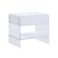 thumbnail image 4 of Milan Barry Collection Gloss White Wood & Acrylic Lamp Table with Drawer, 4 of 7