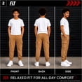 thumbnail image 2 of Quad Seven Boys Sweatpants Soft Active Fleece Cargo and Basic Jogger Pants with Pockets 4 Pack, 2 of 6