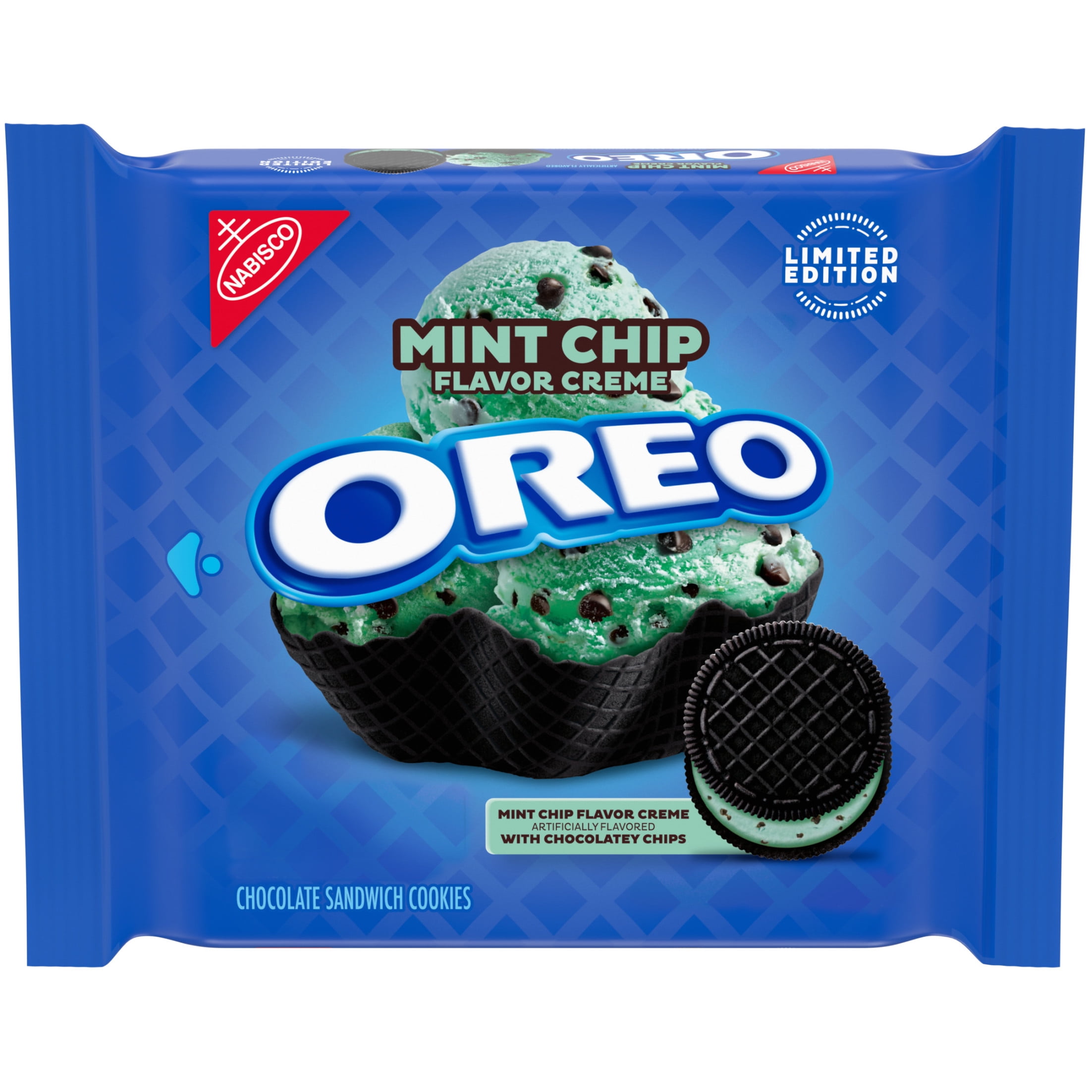 (6 pack) OREO Mint Chip Chocolate Sandwich Cookies, Limited Edition, 10.68 oz