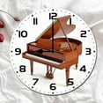 thumbnail image 2 of Soliyoahee 10inch Music Theme Wall Clock Vintage Piano Wall Clock Silent Movement Battery Powered Perfect Decoration for Musicians and Music Lovers Music Room Bedroom, 2 of 6