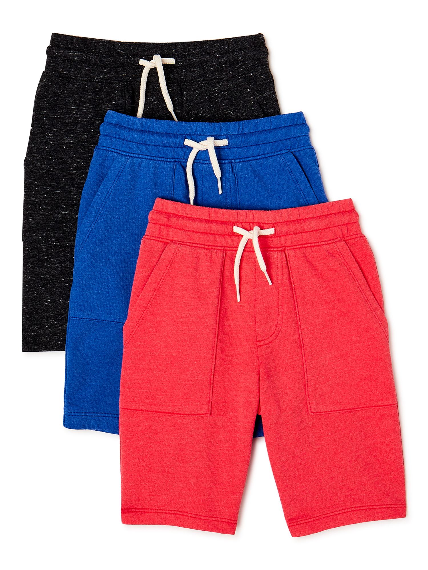 Wonder Nation Boys Knit Shorts, 3-Pack 
