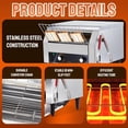 thumbnail image 3 of Ktaxon Commercial Conveyor Toaster, 450 Slices/Hour, 1700W, Front/Rear Outlet, Silver, 3 of 9