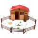 thumbnail image 2 of Modelo de escena de cabaña de granja, juego de granero plegable, puertas, cercas, casa, accesorios falsos, juguetes de aprendizaje para niños 25 Uds Inevent FN0006-00B, 2 of 7
