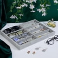 thumbnail image 4 of Sunglass Organizer 8 Grids Velvet Glasses Trays Eyeglasses Display Case Stackable Eyewear Storage Glass Organizer Drawer Eyeglass Holder, 4 of 5