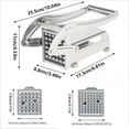thumbnail image 1 of HLONK Stainless Steel Manual Chip Cutter - Versatile Potato & Vegetable Slicer with Replaceable Blades  Essential Kitchen Gadget zzz, 1 of 7